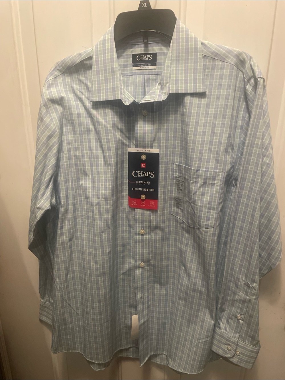 CHAPS Ultimate No-Iron Dress Shirt, New with All Tags, 100% Cotton